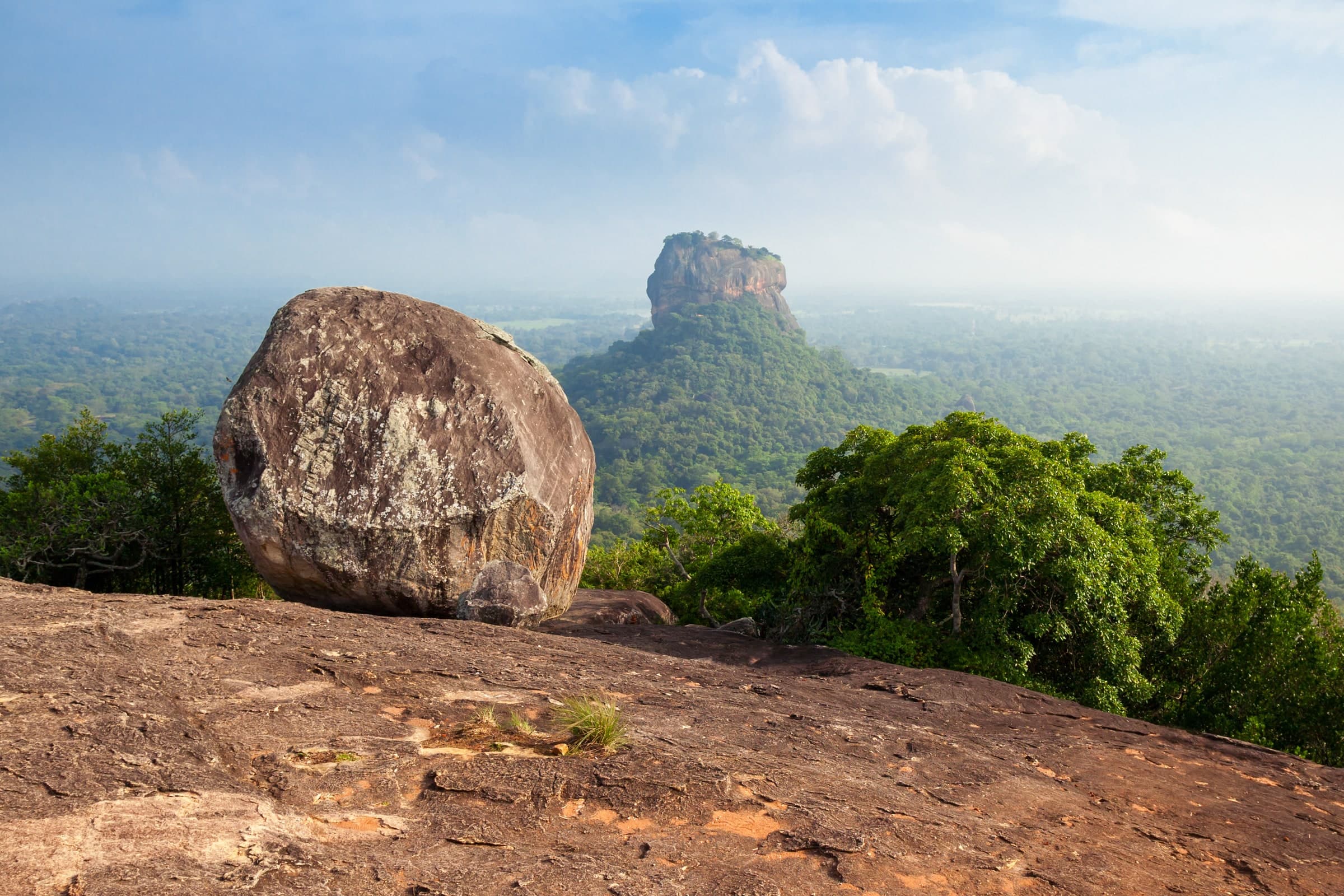 Sigiriya rock viewed from Pidurangala